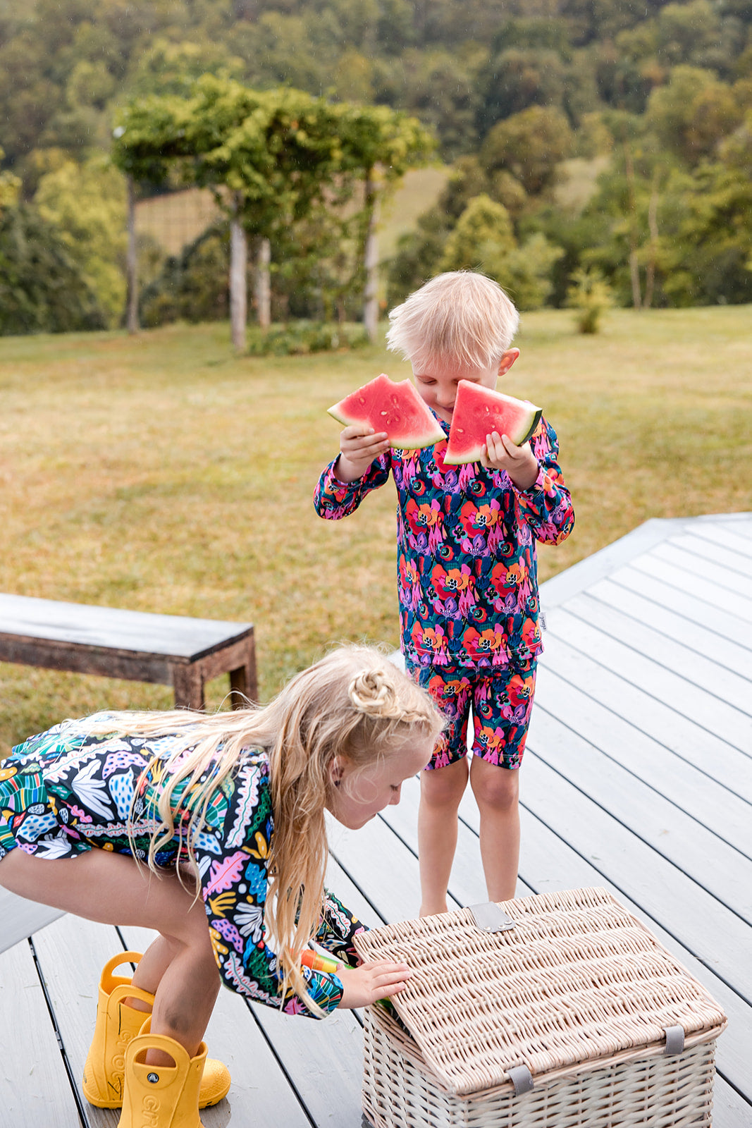 Sunshine Bloom Kid's swim leggings