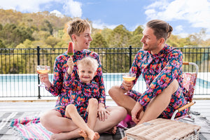 Sunshine Bloom Kid's Long Sleeved Rashie (with optional zip)