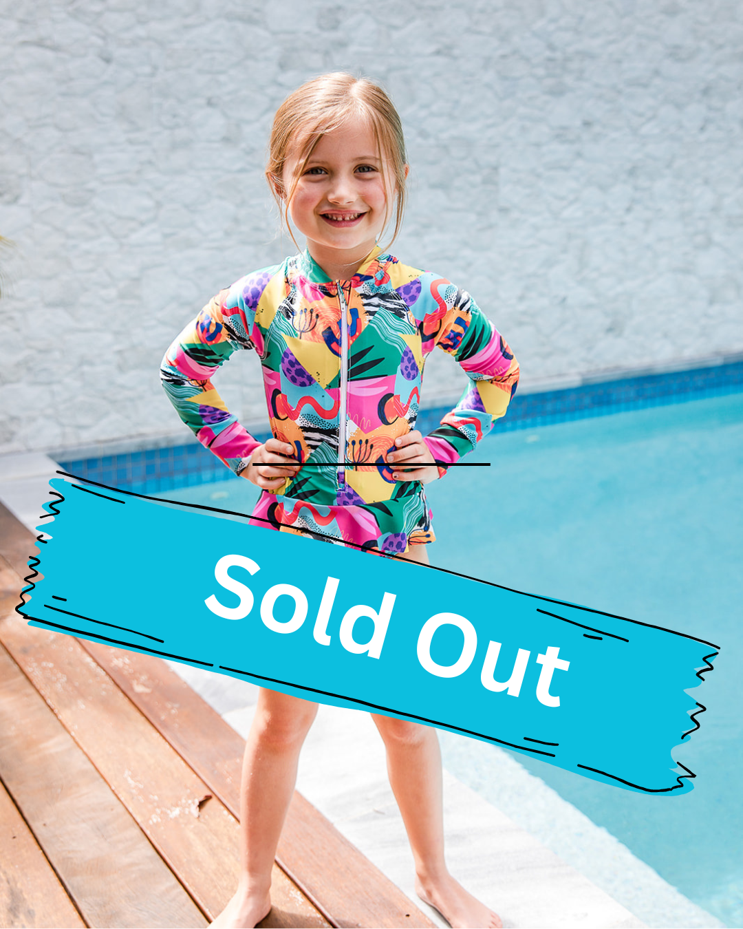 Kid's Sunsmart Frill Surfsuit - Alt Rio