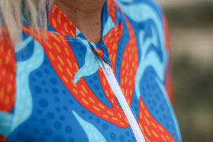 Kelp Forest Surfsuit - Women’s One Piece Long Sleeved Sunsmart and Sustainable Surfsuit