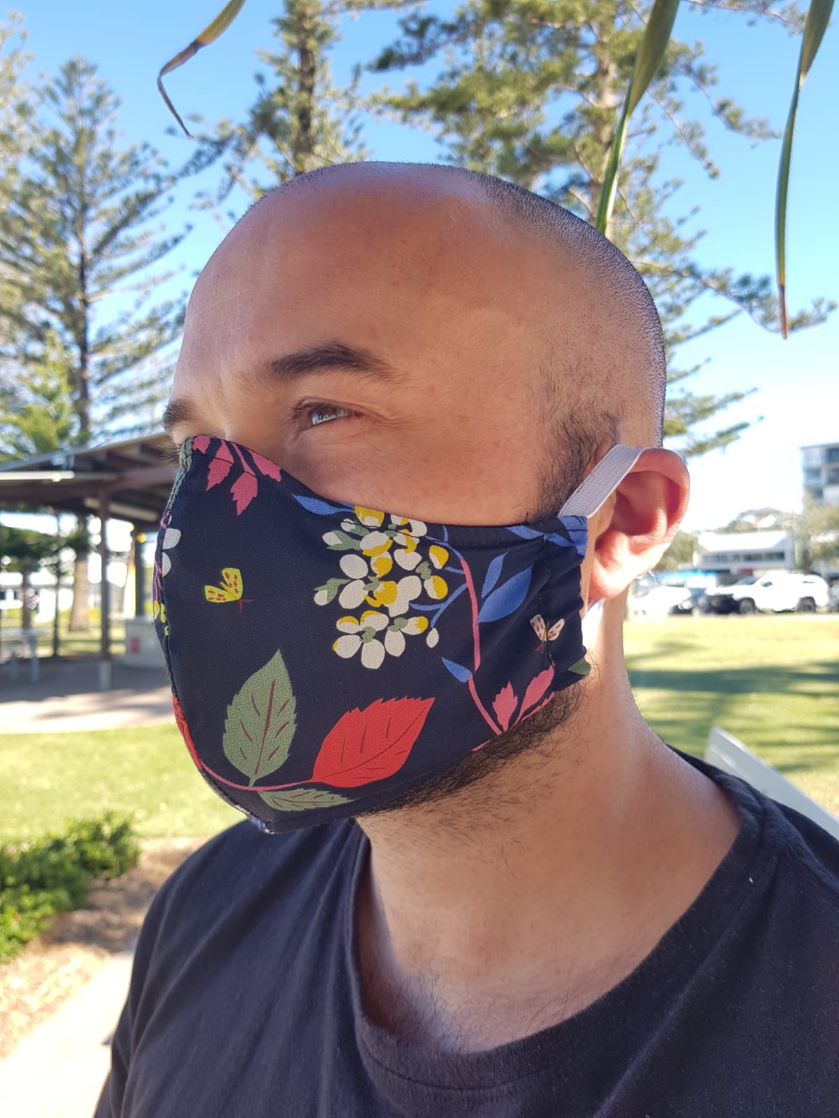 Polyester Outer Triple Layer Cloth Face Masks