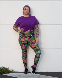 'Wear Them How You Will' Leggings - Coral Sea