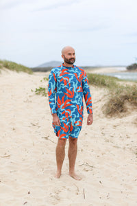 Kelp Forest Men's Rashie - Men's Unique Long Sleeved Sunsmart Sustainable Rashie